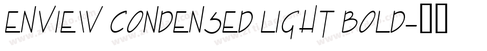 Enview Condensed Light Bold字体转换
